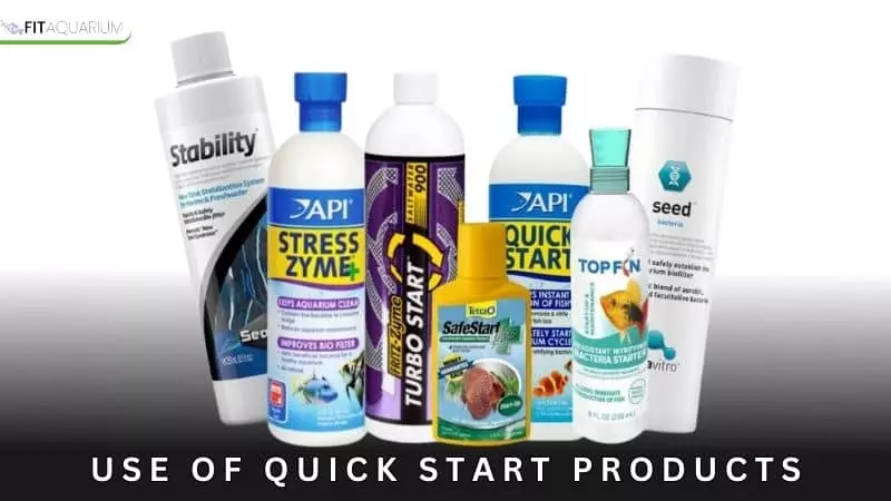 Use of quick start products in cycling of a tank